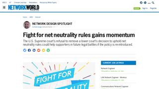 Fight for net neutrality rules gains momentum | Network World