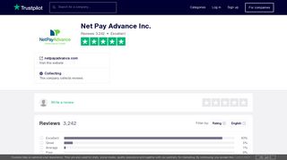 Net Pay Advance Inc. Reviews | Read Customer Service Reviews of ...
