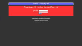 TracNet Access System Please Login with your User Name and ...