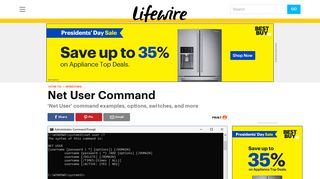 Net User Command (Examples, Options, Switches, & More) - Lifewire