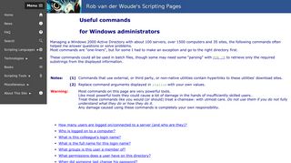 Useful commands for Windows administrators - Rob van der Woude