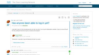Has anyone been able to log in yet? - 107539 - The Cisco Learning ...