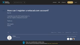 How can I register a netacad.com account? - Experts Exchange