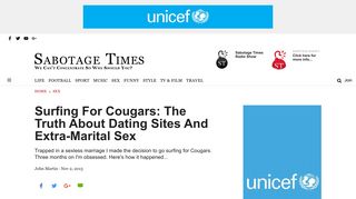 Surfing For Cougars: The Truth About Dating Sites And Extra-Marital ...