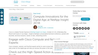 Compute Innovations for the Digital Age at NetApp Insight 2018