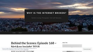 Behind the Scenes: Episode 168 – NetApp Insight 2018 Barcelona ...
