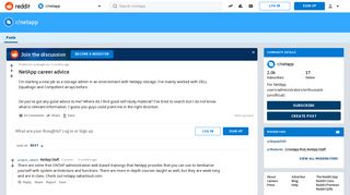 NetApp career advice : netapp - Reddit