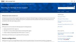 Planning for NetApp device support - IBM