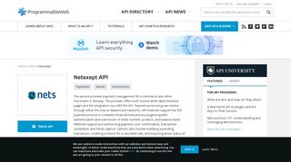 Netaxept API | ProgrammableWeb