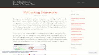 Netbanking Banreservas | How Do Digital Cigarettes Evaluate To The ...