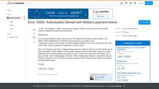 Error 12600: Authorization Denied with Netbanx payment iframe ...