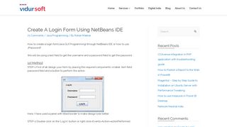 Create A Login Form Using NetBeans IDE – VidurSoft Blog