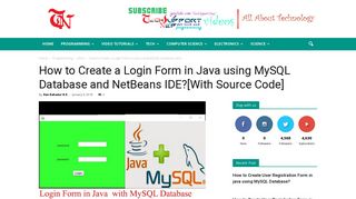 How to Create a Login Form in Java using MySQL Database and ...