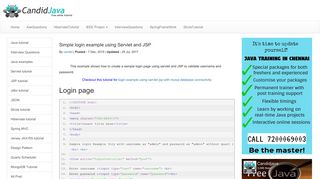 Simple login page in jsp | Jsp servlet login example