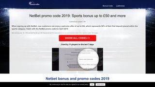 NetBet promo code 2019: Sports bonus up to £50 and more - All ...