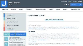 Employee Login | New Orleans JCC