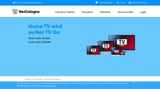 Home TV wird NetTV Go - NetCologne