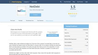 NetDebt Reviews | Debt Relief Companies | Best Company