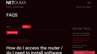 How do I access the router / do I need to install software ... - Netduma R1