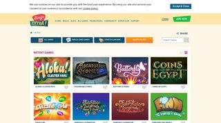 Netent Entertainment Group - Play Online Games On Bingo Extra