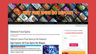 Netent Casino Free Spins | Free Spins No Deposit Netent