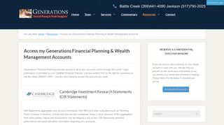 Access my Generations Financial Planning & Wealth Management ...