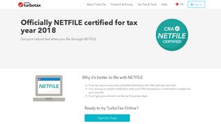 CRA NETFILE Certified Tax Software for tax year 2017 | TurboTax ...
