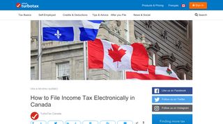 How to File Income Tax Electronically in Canada | 2019 TurboTax ...