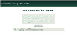 MSU Netfiles - Michigan State University