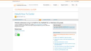 Website addresses to log in to NetFirm CS, NetStaff CS, or NetClient ...