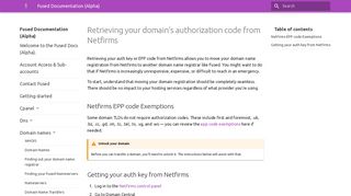 Retrieving your domain's authorization code from Netfirms - Fused ...
