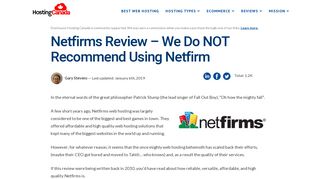 Netfirms Review - We Do NOT Recommend Using Netfirms | Hosting ...