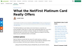 What the NetFirst Platinum Card Really Offers - NerdWallet