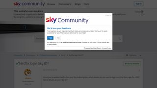 Answered: Netflix login Sky ID? - Sky Community