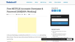 Free NETFLIX Accounts Username & Password 2018[100% Working ...