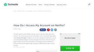 How Do I Access My Account on Netflix? | Techwalla.com