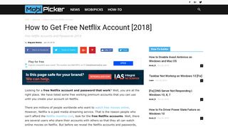 Free Netflix Accounts and Passwords - January 2018 [Updated]