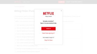 Billing FAQs: iTunes - Netflix Help Center