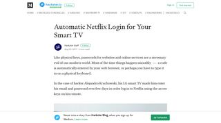 Automatic Netflix Login for Your Smart TV – Hackster Blog
