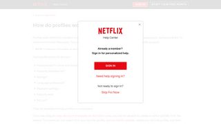 How do profiles work on my Netflix account? - Netflix Help Center