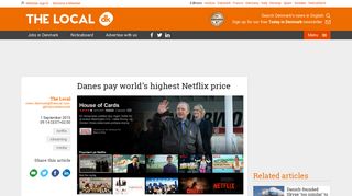 Danes pay world's highest Netflix price - The Local