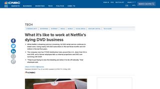 Netflix DVD business still alive, what is it like to work there? - CNBC.com