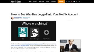 How to See Who Has Logged Into Your Netflix Account