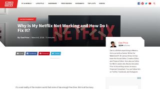 Why Is My Netflix Not Working and How Do I Fix It? - MakeUseOf