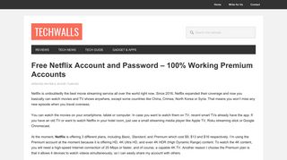 Free Netflix Account and Password - 100% Working Premium Accounts