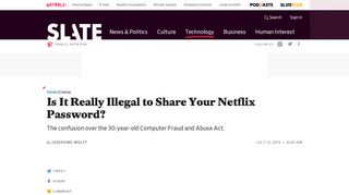 Is it really illegal to share your Netflix password?