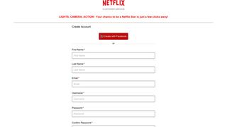 Netflix - Create Account