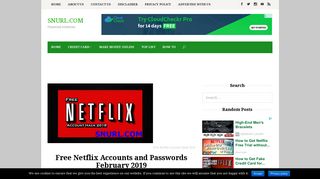 Free Netflix Accounts and Passwords January 2019 - SNURL.COM