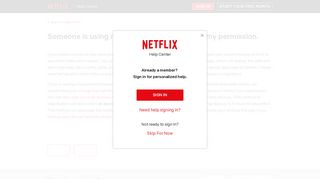 Someone is using my Netflix account without my permission.