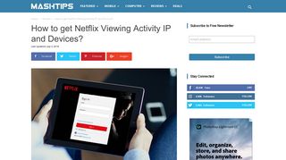 How to get Netflix Viewing Activity IP and Devices? | Mashtips